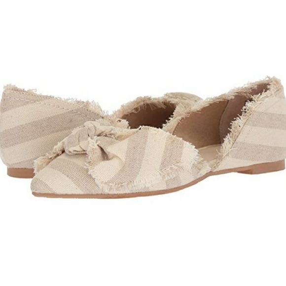 Seychelles LA Flats Striped with Bows Like New 6 - Picture 1 of 8